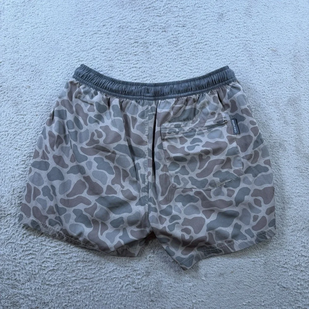 Burlebo Shorts Mens Small Camo Hybrid Lined Active Drawstring Performance